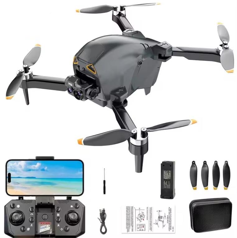 Drone with Camera 4K, 3-Axis Gimbal, FPV Drone with GPS, Brushless Motor, 60 Minutes Flight Time, Long Range, 5GHz WiFi Transmission, Follow Me, Auto Return Home
